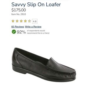 SAS TriPad Black Slip On Women's Size 7.5 N Loafer COMFORT FOOT BED Shoes